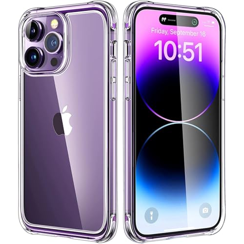 h24z Hülle für iPhone 15 Pro Max 6,7 Zoll, Nie Vergilbung Durchsichtig Handyhülle Schutzhülle Case Cover, stoßfest, militärischer Fallschutz, Kratzfeste transparente Rückseite h24z Hülle für iPhone 15 Pro Max 6,7 Zoll, Nie Vergilbung Durchsichtig Handyhülle Schutzhülle Case Cover, stoßfest, militärischer Fallschutz, Kratzfeste transparente Rückseite von h24z
