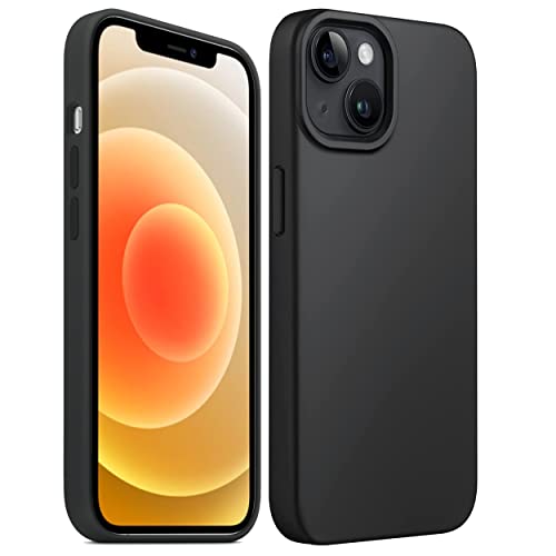 h24z Silikon Hülle für iPhone 15 Plus 6,7 Zoll, Ganzkörper Handyhülle mit Seidig-Weicher Berühren, Stoßfest Schutzhülle (Schwarz) von h24z