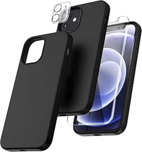 h24z Schwarze Hülle für das iPhone 12 mit Displayschutz und Kameraobjektivschutz für umfassenden Schutz. h24z Schwarze Hülle für das iPhone 12 mit Displayschutz und Kameraobjektivschutz für umfassenden Schutz. von h24z