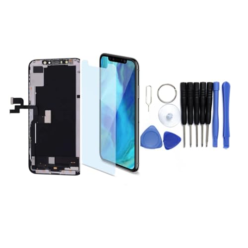 h24z iPhone XS Max-Bildschirmaustausch – 6,5-Zoll-LCD-Display mit Touch-Digitalisierer mit Reparaturwerkzeugsatz und Displayschutz aus gehärtetem Glas h24z iPhone XS Max-Bildschirmaustausch – 6,5-Zoll-LCD-Display mit Touch-Digitalisierer mit Reparaturwerkzeugsatz und Displayschutz aus gehärtetem Glas von h24z