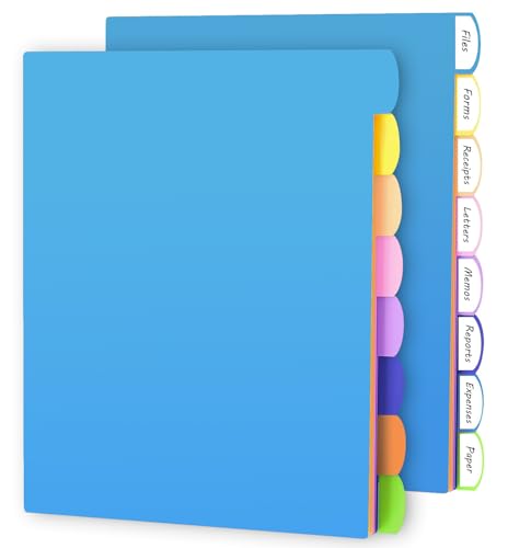 HABGP 16 Stück/2er-Set, 8 Registerkarten für 3-Ringordner, bunte 3-Ringbuch-Trennblätter mit Tabs, 16 Seitenordner-Trennblätter, Kunststoff-Registerkarten mit Reitern, 3-Ringbuch-Index-Trennblätter HABGP 16 Stück/2er-Set, 8 Registerkarten für 3-Ringordner, bunte 3-Ringbuch-Trennblätter mit Tabs, 16 Seitenordner-Trennblätter, Kunststoff-Registerkarten mit Reitern, 3-Ringbuch-Index-Trennblätter von habgp