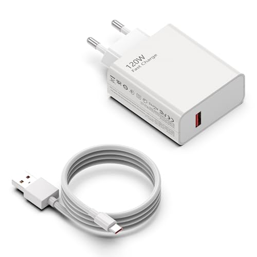 Hafiuege 120W USB C Ladegerät Schnell für Xiaomi, Typ C Netzteil Ladekabel für Xiaomi 11T 12T Pro 12 Lite 12X Poco X3 X4 M4 Pro Mi 11 Ultra 11i 10T Lite Redmi Note 10 11 11 11S 12 Pro Adapter von hafiuege