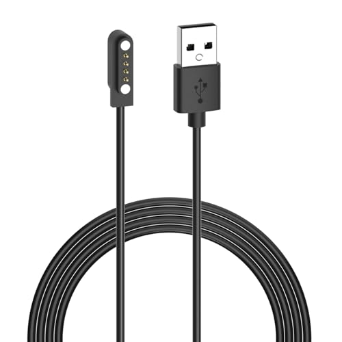 Hafiuege Smartwatch Ladekabel Magnetisches, Universal USB 4 polig Magnet Ladegerät Zubehör für Fitness Tracker/Smart watch, Polig Pitch 7,62 mm von hafiuege