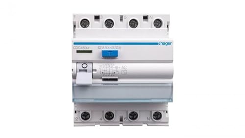 Fehlerstromschutzschalter 4P 63A 0,03A Typ AC CDC463J hager Polo 3250611619550 von hager polo