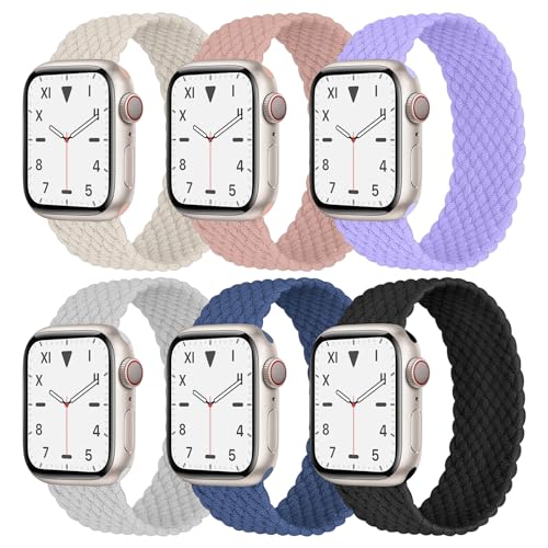 Geflochtene Armband Kompatibel mit Apple Watch 38mm 40mm 41mm 42mm 44mm 45mm 49mm für Frauen Männer, Nylon Uhrenarmband für iWatch 9 8 7 6 5 4 3 2 1 SE Ultra von haino