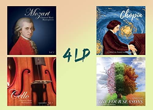 4 Vinyls Klassische Musik : Mozart , Chopin , Vivaldi , Cello von halidon