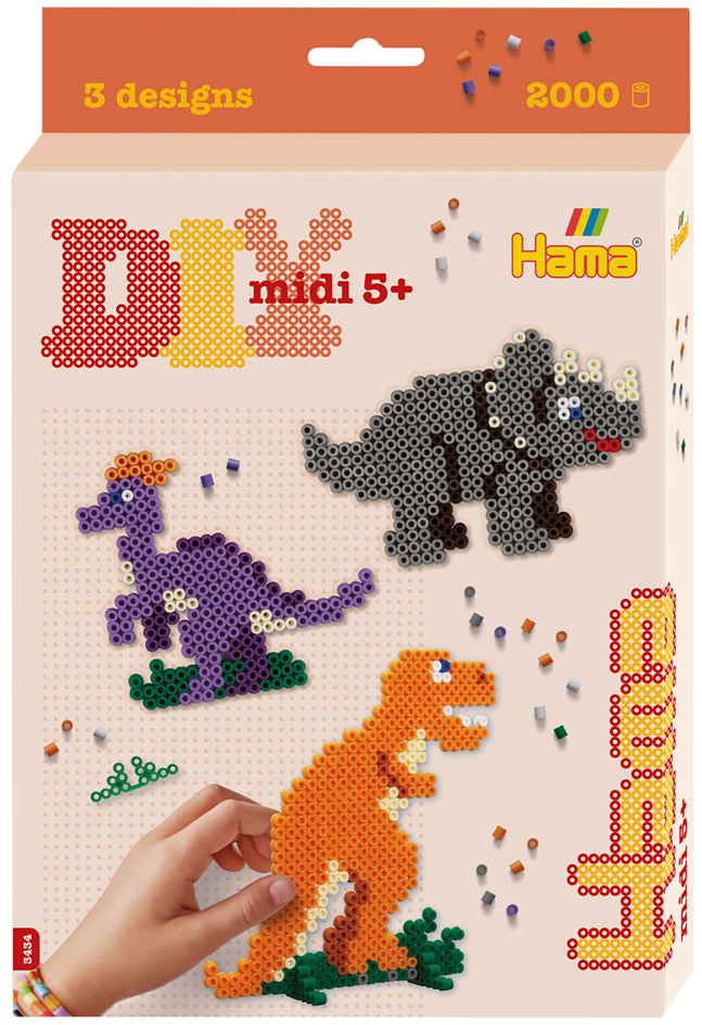 HAMA Bügelperlen midi , Dino Welt, , Geschenkpackung HAMA Bügelperlen midi , Dino Welt, , Geschenkpackung von hama bügelperlen