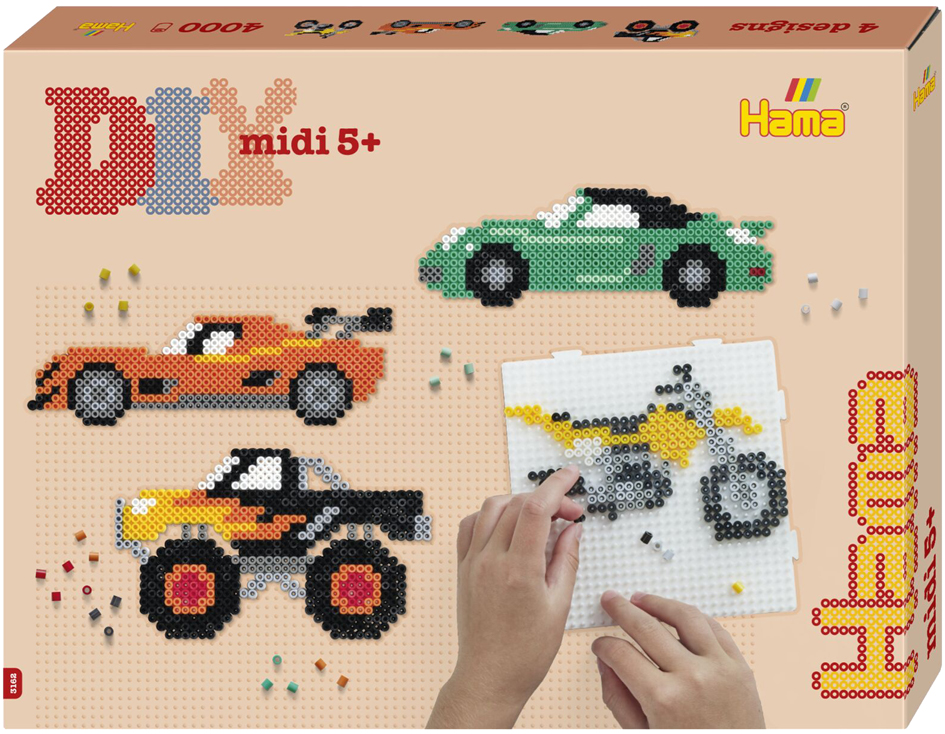 Hama Bügelperlen midi , Fahrzeuge, , Geschenkpackung Hama Bügelperlen midi , Fahrzeuge, , Geschenkpackung von hama bügelperlen