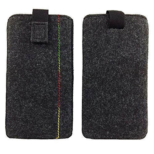 Universell handgemacht 5,5" Filztasche, Handytasche, Handyhülle, Tasche, Hülle Schutzülle aus Filz für iPhone 6 Plus, 7 Plus, 8 Plus, Sony,Samsung, Huawei, LG, Geräte mit max. 16,5x8,3x1cm von handy-point