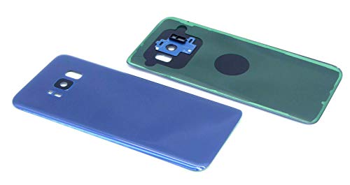 handywest Kompatibel für Samsung Galaxy S8 SM-G950F Blau Akkudeckel Backcover Rückseite inkl Kleber Rückschale Hosing Cover inkl Kamera Camera Glas Mit Klebefolie Streifen Adhesive von handywest