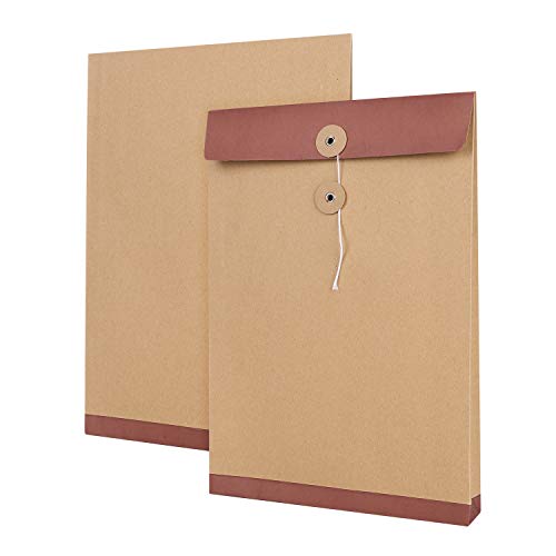 Dokumententasche Papier A4 Aktenordner 10 Stück Ordnungsmappe Pappe Ordner Mappe Kraftpapier Dokumentenmappe Set Brieftasche Sortiert Aktenmappe Dokumente Projektmappe Arbeitsmappe für Schule Büro Uni von haozaikeji