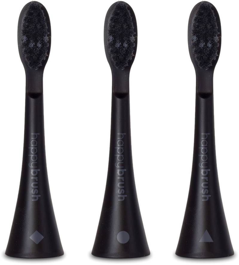 ECO VIBE 3 Aufsteckbürsten schwarz von happybrush