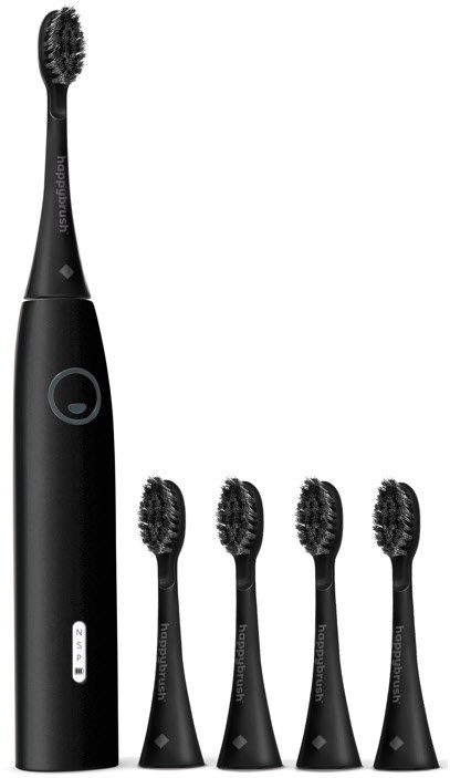 ECO VIBE 3 Starterkit + 4 Refills Schallzahnbürste schwarz von happybrush