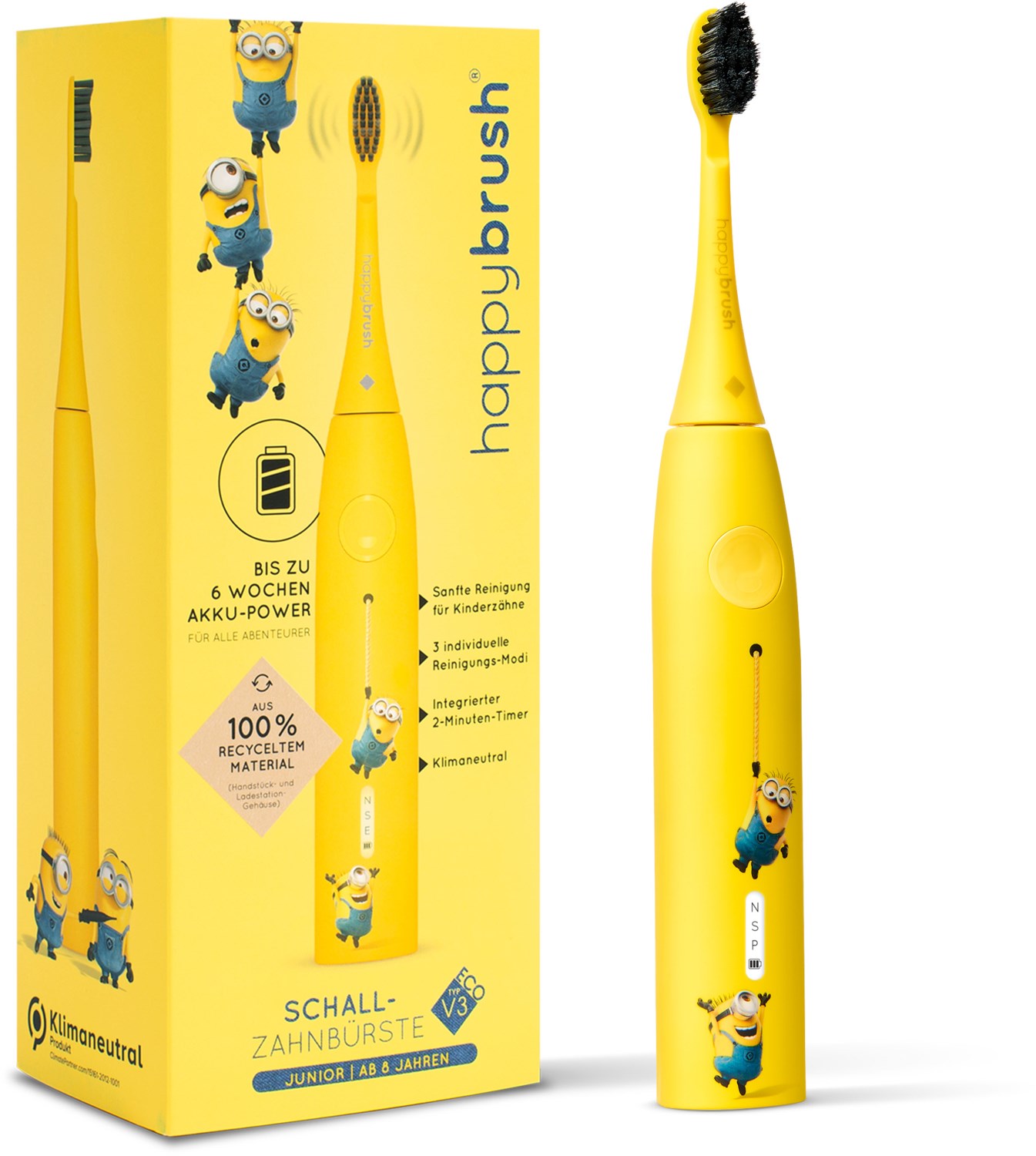 ECO VIBE 3 Starterkit Minions Schallzahnbürste von happybrush