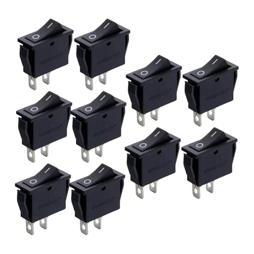 harayaa 10pcs Boote Rocker Switch Elektrische Geräte Multifunktional Ersetzen Sie 2Pin -Ein- und Ausschalter für Haushalt von harayaa