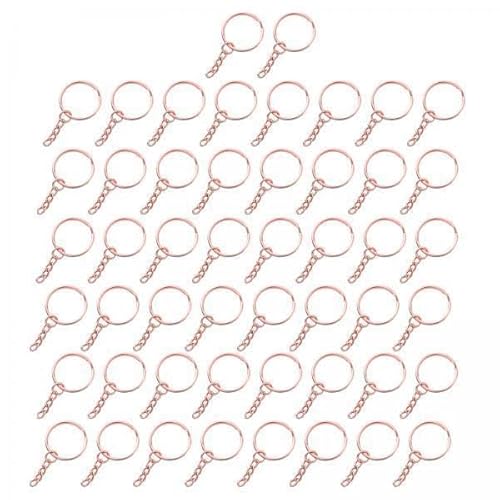 harayaa 5x 50 Stück Schlüsselringe mit Kette, 2,5 Cm Durchmesser, Bastelmaterial für Schlüsselanhänger harayaa 5x 50 Stück Schlüsselringe mit Kette, 2,5 Cm Durchmesser, Bastelmaterial für Schlüsselanhänger von harayaa