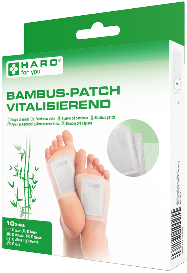 HARO Bambus-Patch, Fußsohlen, 80 x 60 mm, weiß HARO Bambus-Patch, Fußsohlen, 80 x 60 mm, weiß von haro