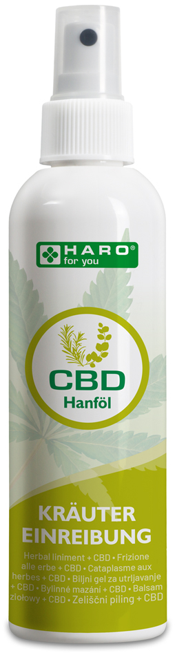 HARO CBD Kräutereinreibung, 200 ml Sprühflasche von haro