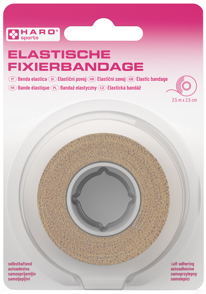 HARO Elastische Fixierbandage, 25 mm x 2,5 m, beige von haro