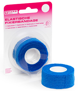 HARO Elastische Fixierbandage, 25 mm x 2,5 m, blau von haro