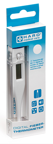 HARO Fieberthermometer, feste Spitze, weiß/blau HARO Fieberthermometer, feste Spitze, weiß/blau von haro