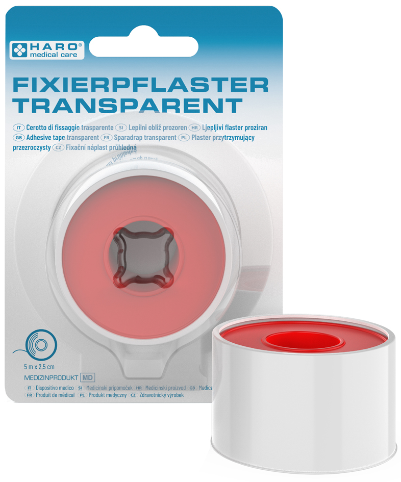 HARO Fixierpflaster, transparent, 25 mm x 5,0 m von haro