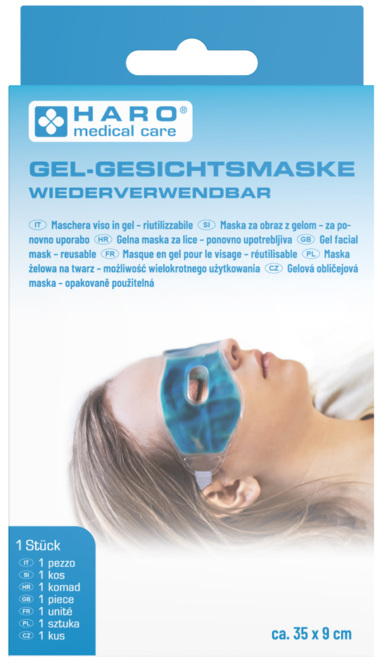 HARO Gel-Gesichtsmaske, wiederverwendbar, blau von haro