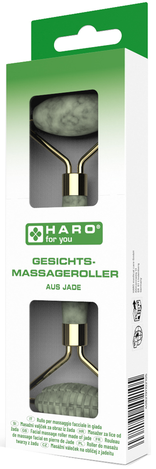 HARO Gesichts-Massageroller, aus Jade, grün von haro