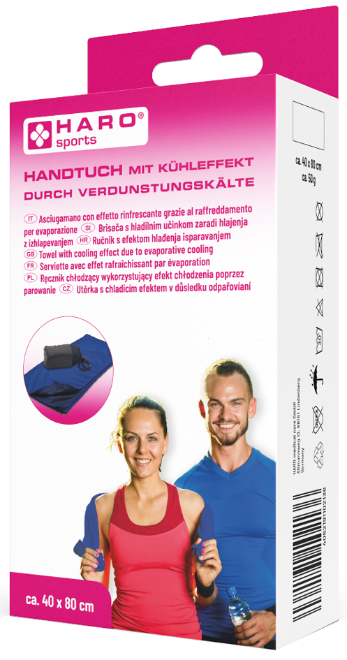 HARO Handtuch mit Kühleffekt durch Verdunstungskälte, blau von haro