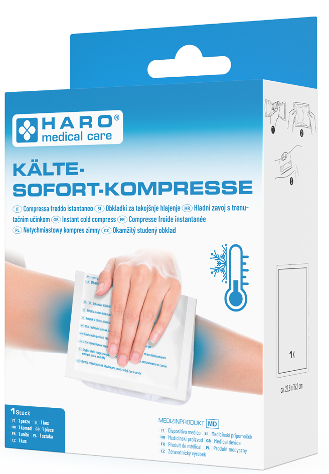 HARO Kälte-Sofort-Kompresse, 228 x 152 mm, weiß von haro