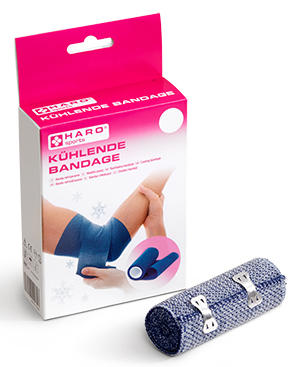HARO Kühlende Bandage, 100 mm x 2,7 m, blau HARO Kühlende Bandage, 100 mm x 2,7 m, blau von haro
