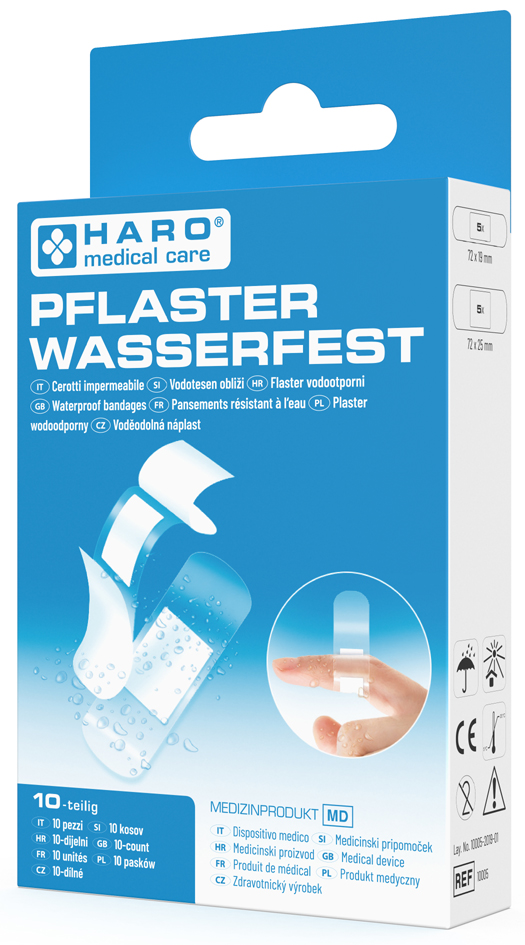 HARO Pflaster-Strips wasserfest, transparent, 10er Pack von haro