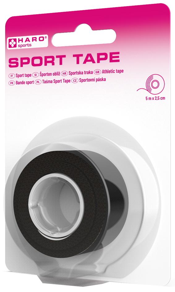 HARO Sport-Tape, 25 mm x 5 m, schwarz von haro