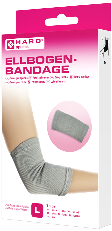 HARO Sportbandage , Ellenbogen, , Größe: L, grau HARO Sportbandage , Ellenbogen, , Größe: L, grau von haro