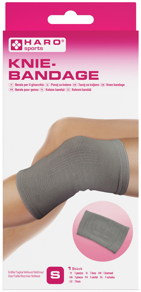 HARO Sportbandage , Knie, , Größe: S, grau HARO Sportbandage , Knie, , Größe: S, grau von haro