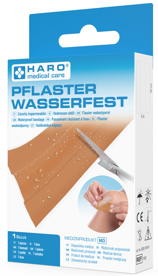 HARO Wund-Pflaster wasserfest, 500 x 60 mm, beige von haro