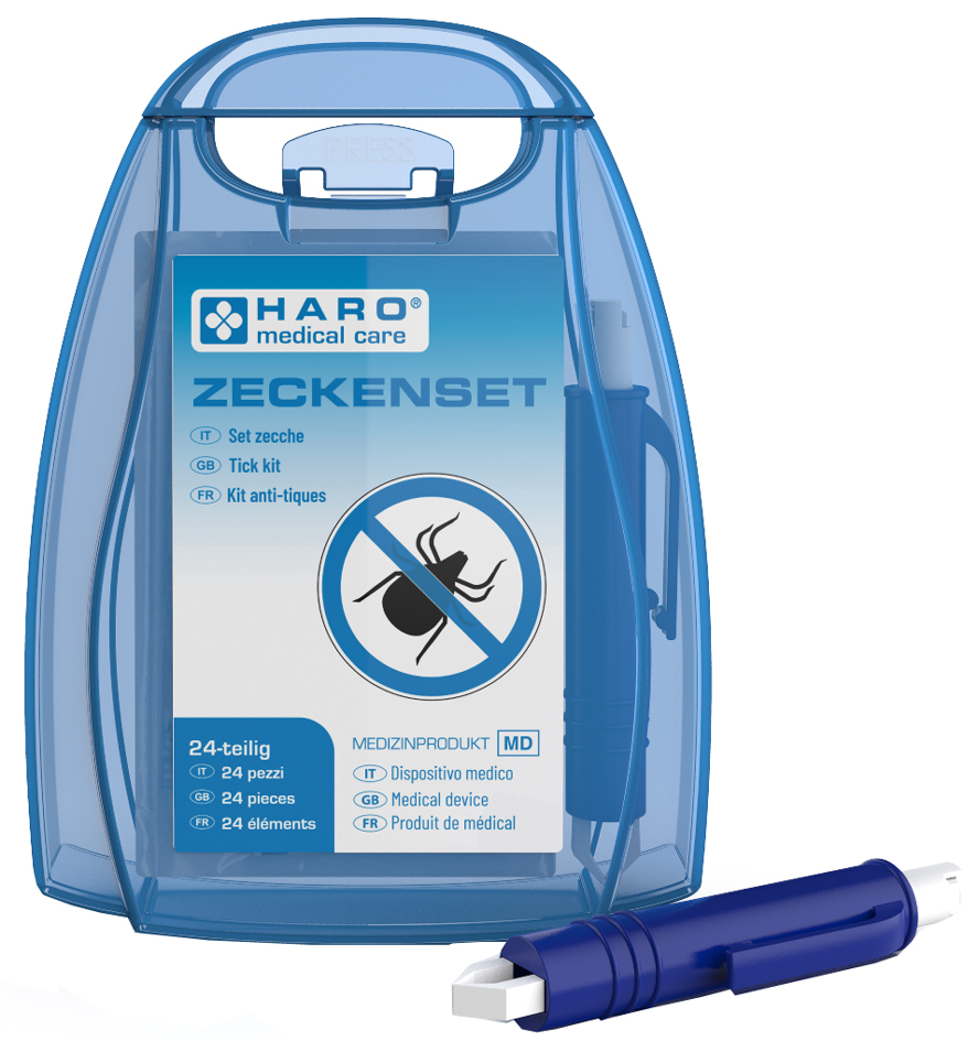 HARO Zecken-Set, 24-teilig, blaue Transportbox HARO Zecken-Set, 24-teilig, blaue Transportbox von haro