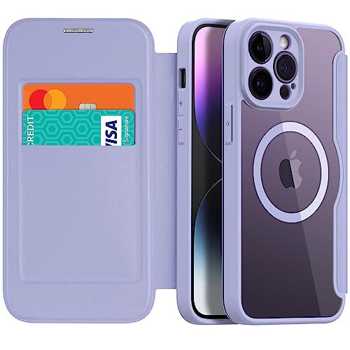 harusaki Handyhülle für iPhone 14 Pro Max mit MagSafe – Schlanke, zuverlässige Schutzhülle aus PU-Leder für iPhone 14 Pro Max mit Kartenhalter, Klapphülle für Damen und Herren, Violett harusaki Handyhülle für iPhone 14 Pro Max mit MagSafe – Schlanke, zuverlässige Schutzhülle aus PU-Leder für iPhone 14 Pro Max mit Kartenhalter, Klapphülle für Damen und Herren, Violett von harusaki