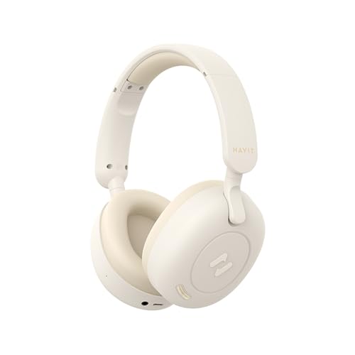 HAVIT H655BT Hybrid Anc On-Ear-Bluetooth-Kopfhörer - 65 Stunden Akku, Enc, Anc, Dual Device Support BEIGE HAVIT H655BT Hybrid Anc On-Ear-Bluetooth-Kopfhörer - 65 Stunden Akku, Enc, Anc, Dual Device Support BEIGE von havit