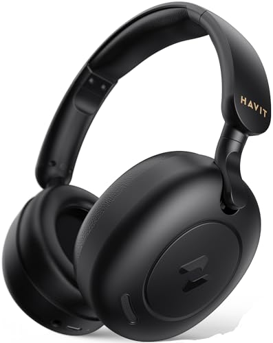 HAVIT H655BT Hybrid Anc On-Ear-Bluetooth-Kopfhörer - 65 Stunden Akku, Enc, Anc, Dual Device Support HAVIT H655BT Hybrid Anc On-Ear-Bluetooth-Kopfhörer - 65 Stunden Akku, Enc, Anc, Dual Device Support von havit