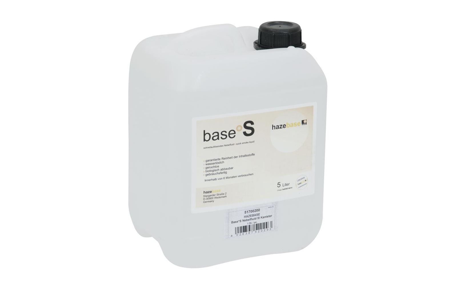 Hazebase Base*S Nebelfluid 5l Kanister von hazebase