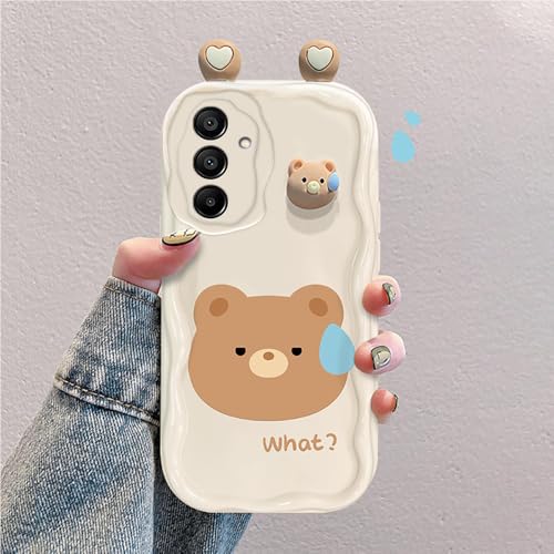3D Cartoon Hülle Kompatibel mit Samsung Galaxy A14 4G 5G Süßes Stoßfestes und Stylisches Silikon Cover von hdqICase