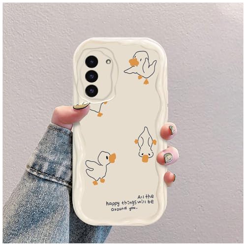 Ente Welle Silikon Weich Hülle Kompatibel mit Samsung Galaxy S22 5G Weiß Ente Welle Silikon Weich Hülle Kompatibel mit Samsung Galaxy S22 5G Weiß von hdqICase