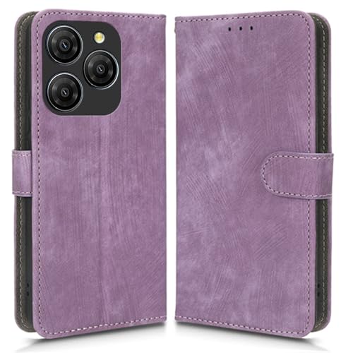 Hülle Kompatibel mit Blackview Shark 9 5G, RFID-Blockierung, Magnetisches Flip-Leder, Stoßfeste Schutzabdeckung mit Kartenfächern und Ständer von hdqICase