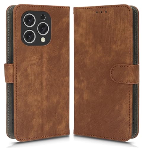Hülle Kompatibel mit Doogee N55 Plus, RFID-Blockierung, Magnetisches Flip-Leder, Stoßfeste Schutzabdeckung mit Kartenfächern und Ständer von hdqICase