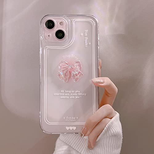 Hülle Kompatibel mit Huawei P30, Transparente Weiche TPU-Case mit 3D-Schleife Rosa für Mädchen Frauen Hülle Kompatibel mit Huawei P30, Transparente Weiche TPU-Case mit 3D-Schleife Rosa für Mädchen Frauen von hdqICase