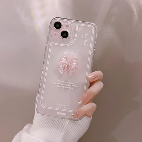 Hülle Kompatibel mit Samsung Galaxy A50/A50S/A30S, Transparente Weiche TPU-Case mit 3D-Schleife Rosa für Mädchen Frauen Hülle Kompatibel mit Samsung Galaxy A50/A50S/A30S, Transparente Weiche TPU-Case mit 3D-Schleife Rosa für Mädchen Frauen von hdqICase