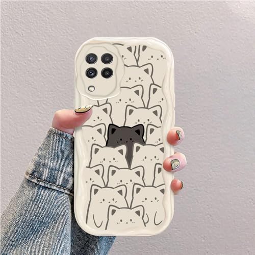 Katze Welle Silikon Weich Hülle Kompatibel mit Samsung Galaxy M32 4G Weiß Katze Welle Silikon Weich Hülle Kompatibel mit Samsung Galaxy M32 4G Weiß von hdqICase