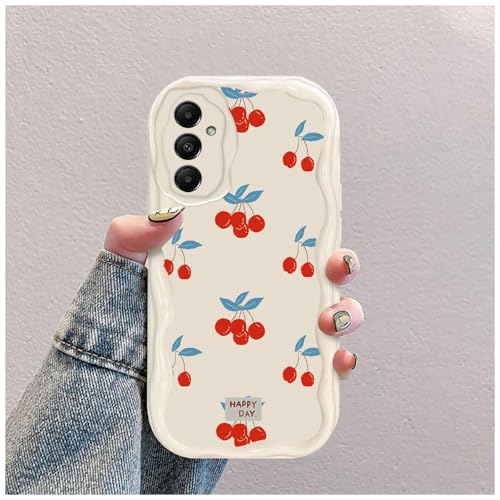 Kirsche Welle Silikon Weich Hülle Kompatibel mit Samsung Galaxy A34 5G Weiß Kirsche Welle Silikon Weich Hülle Kompatibel mit Samsung Galaxy A34 5G Weiß von hdqICase