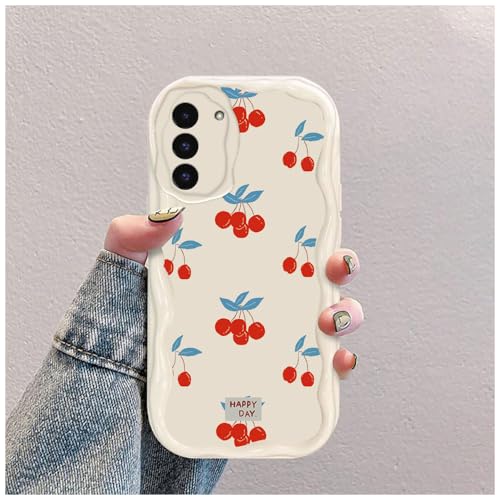 Kirsche Welle Silikon Weich Hülle Kompatibel mit Samsung Galaxy S22 5G Weiß Kirsche Welle Silikon Weich Hülle Kompatibel mit Samsung Galaxy S22 5G Weiß von hdqICase